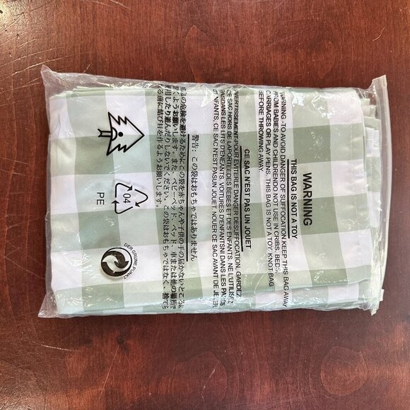 New NIB Sage Green Buffalo Plaid Cloth Napkins Checkered Farmhouse Set of 6 - Picture 3 of 6